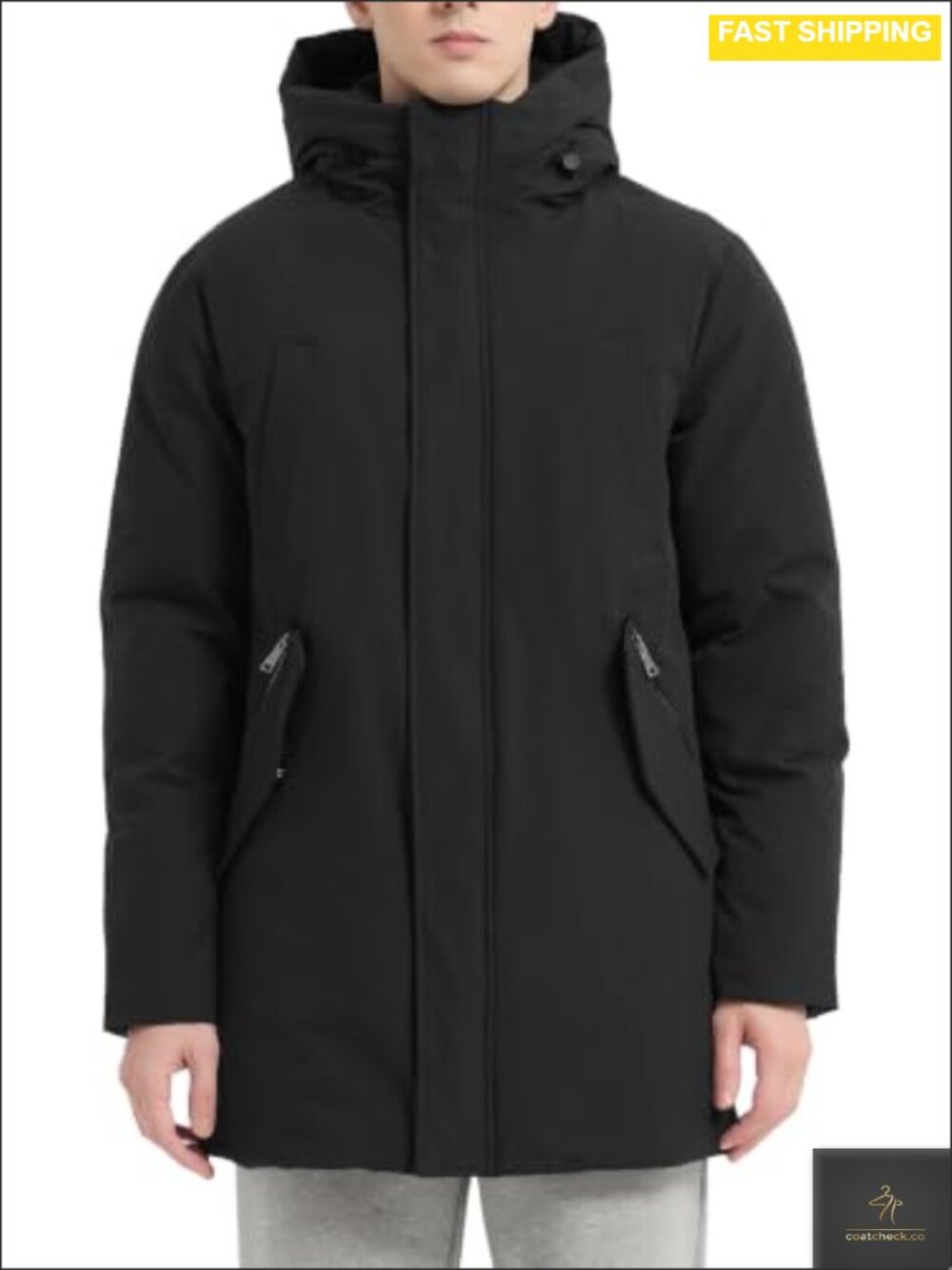 Mens Long Winter Parka Coat Waterproof Hooded Windproof Insulated Jacket